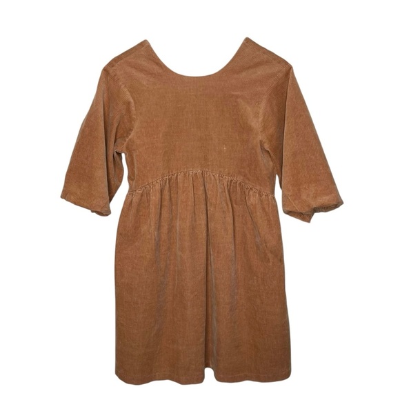 Everlane The Corduroy Babydoll Mini Dress Biscotti - Picture 6 of 14